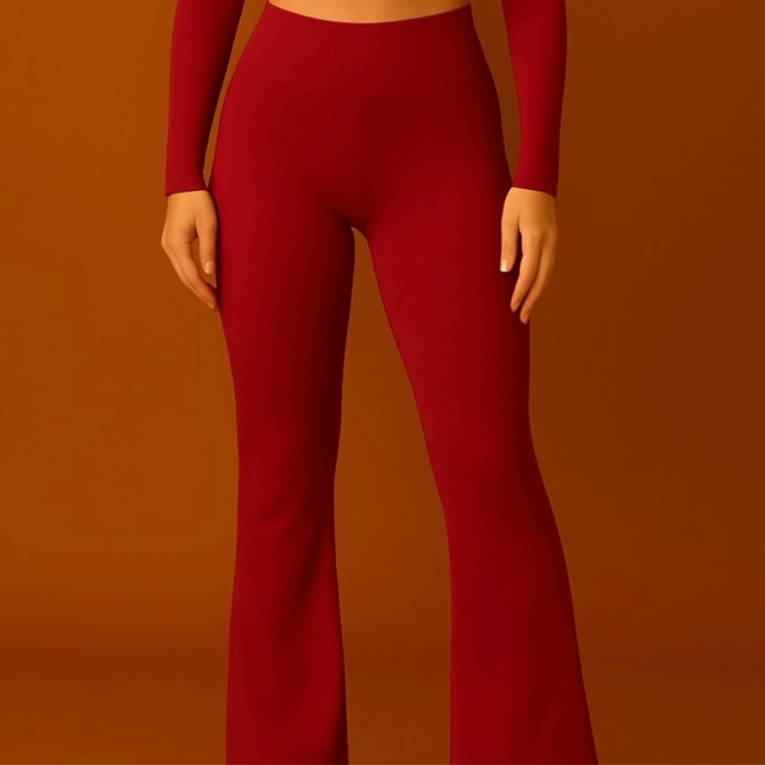 (PRE-ORDER) CRIMSON Flare Straight Leg Pants